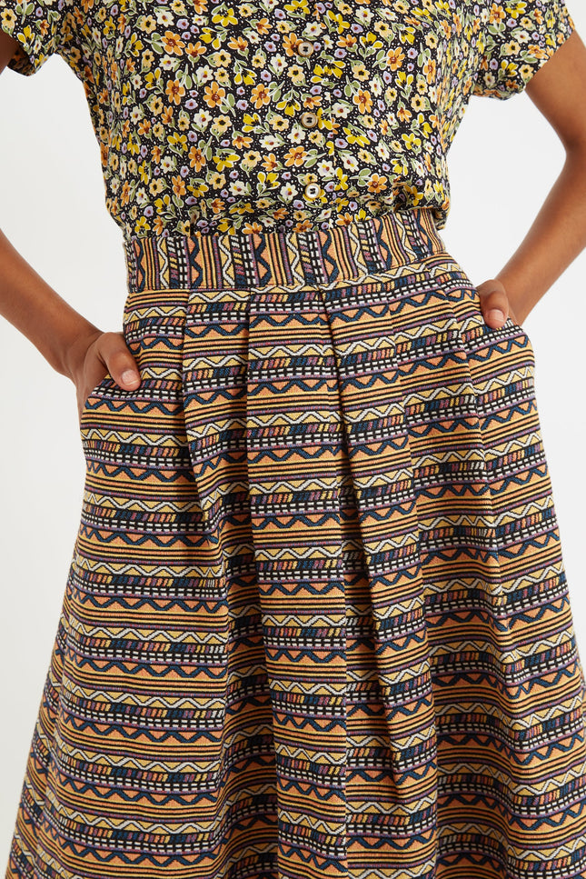 Pasadena Mexico Jacquard Midi Skirt - Detail 2