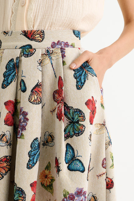 Pasadena Flutter Jacquard Midaxi Skirt - Detail 2