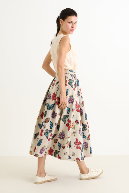Pasadena Flutter Jacquard Midaxi Skirt - Detail 1
