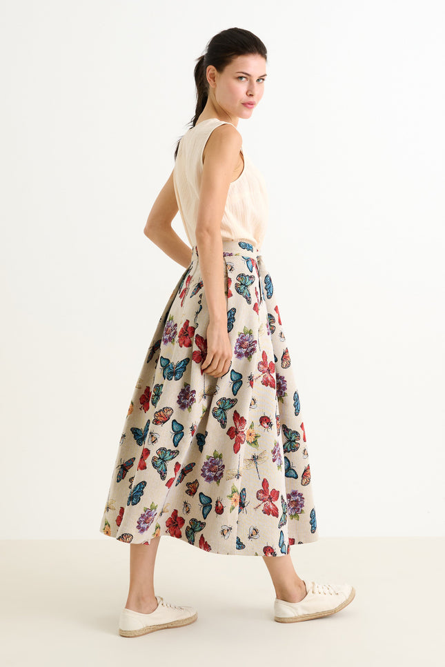Pasadena Flutter Jacquard Midaxi Skirt - Detail 1