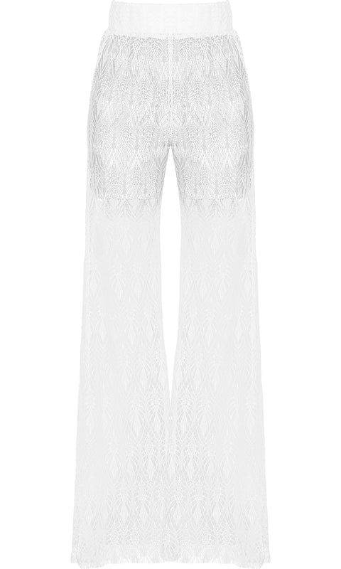 Antoninias | Cassia Spodnie z szerokimi nogawkami białe