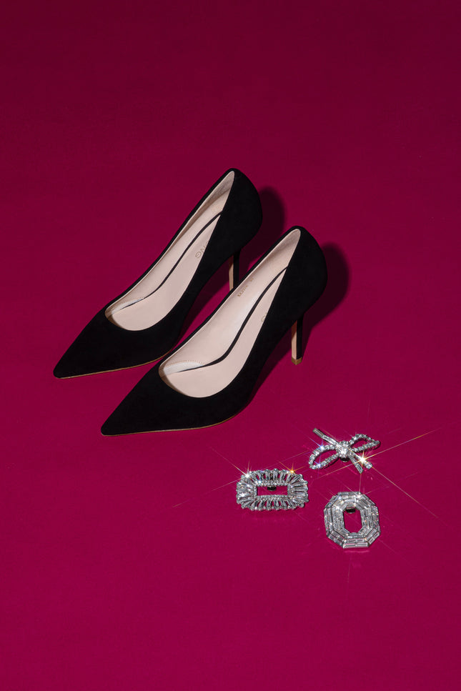 Icy Wong | Black Suede pumps