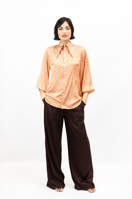 Janara Jones | Bluzka satynowa Apricot