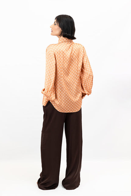 Janara Jones | Bluzka satynowa Apricot