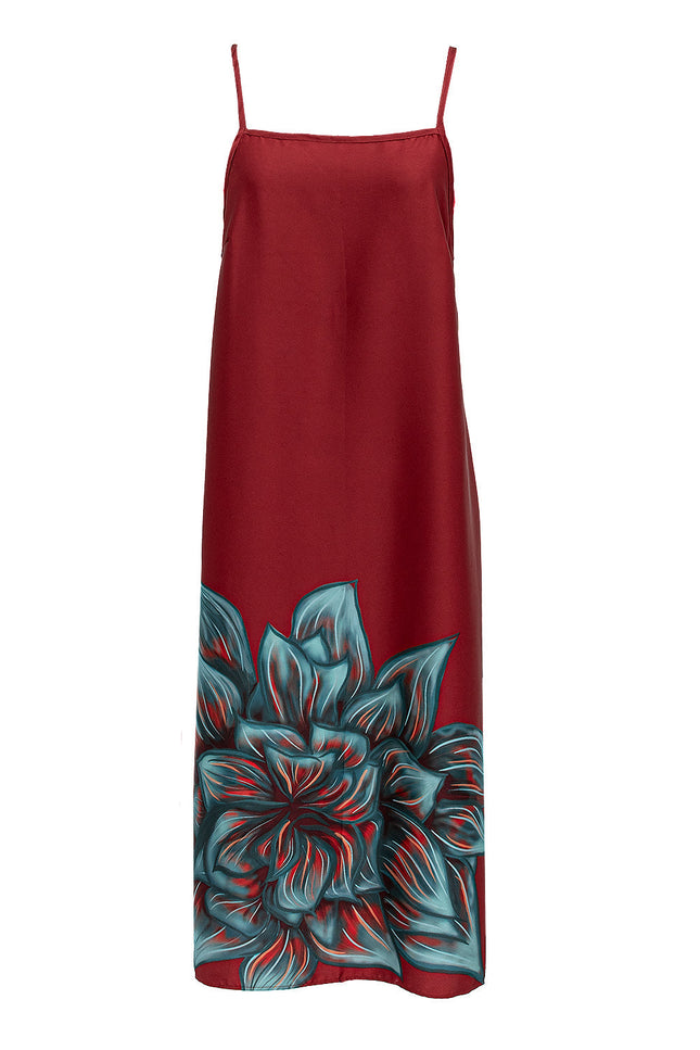 Janara Jones | Wine Blue Rose Print Cami Top