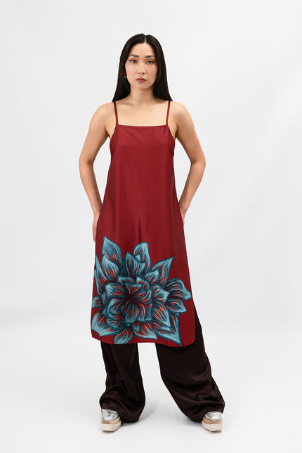 Janara Jones | Wine Blue Rose Print Cami Top