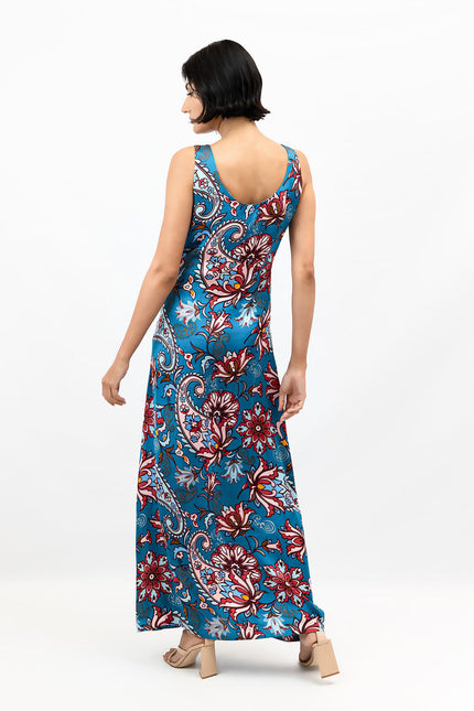 Janara Jones | Sukienka maxi z wycięciem Paisley