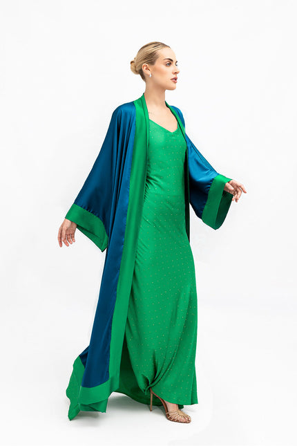 Janara Jones | Kaftan Abaya zielono- niebieski