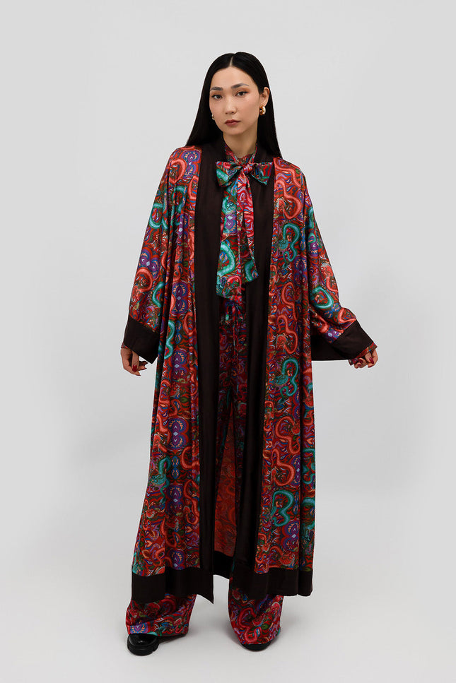 Janara Jones | Kaftan Abaya czekoladowy