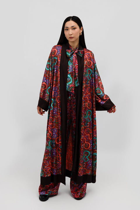 Janara Jones | Abaya Kaftan Chocolate Fantasy Print