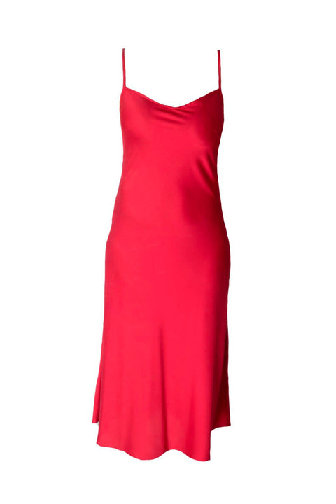 Janara Jones | Coral Cami-Slip V-Neck Midi Dress