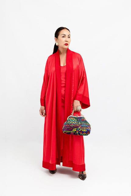 Janara Jones | Kaftan Abaya czerwony-fuksja długi
