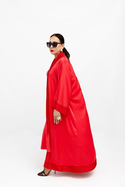 Janara Jones | Kaftan Abaya czerwony-fuksja długi