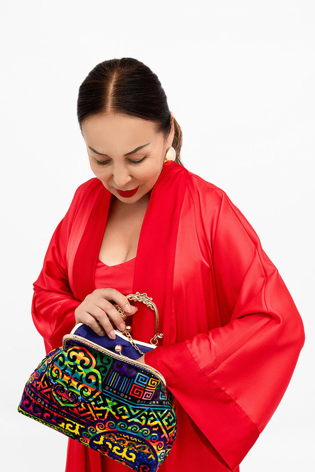 Janara Jones | Kaftan Abaya czerwony-fuksja długi