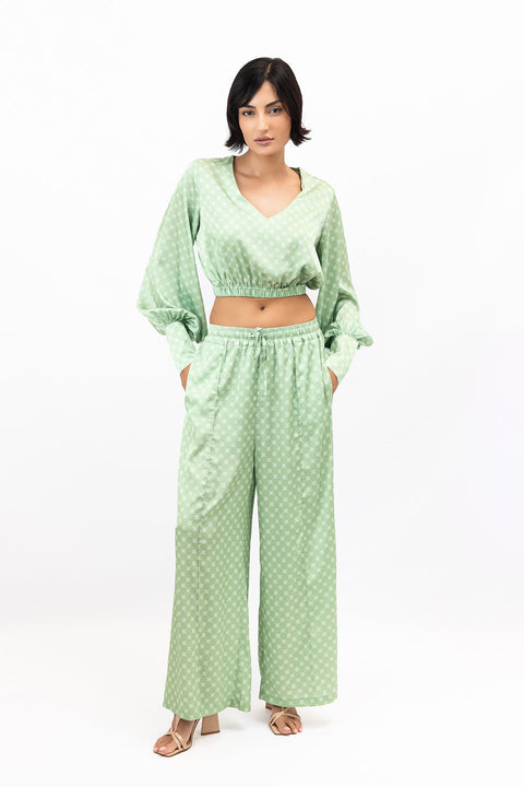 Janara Jones | Bluzka Matcha Latte z dekoltem V