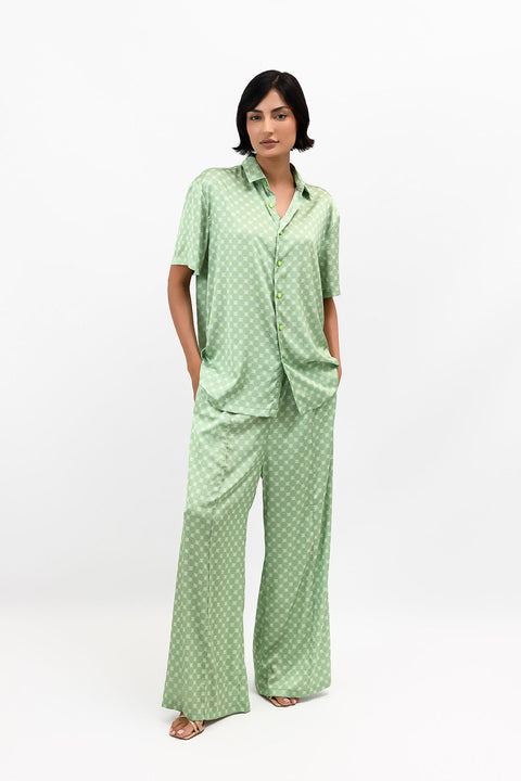 Janara Jones | Matcha Latte Wide Leg Trousers