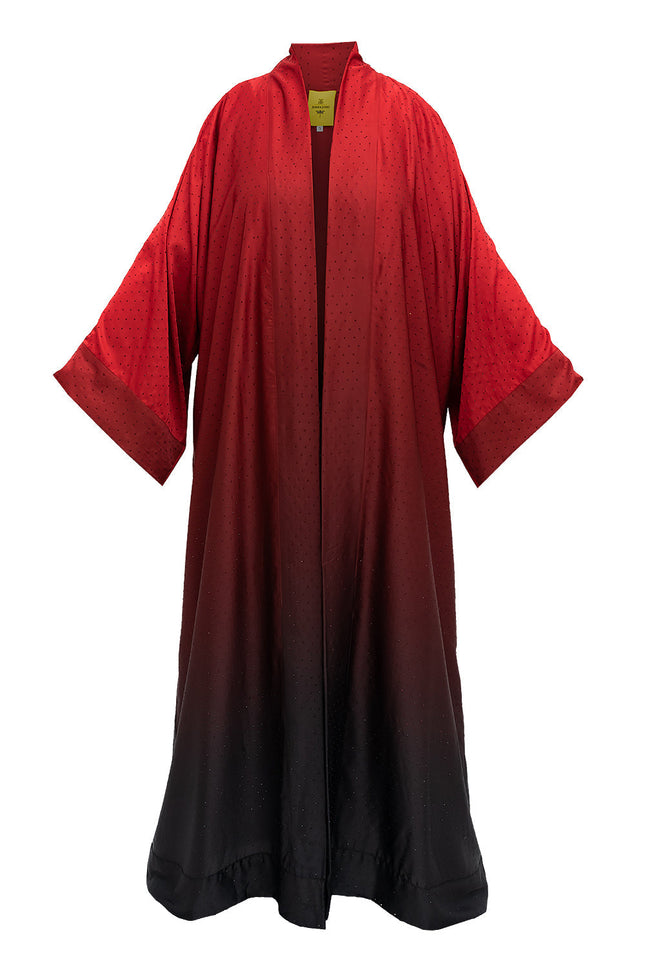 Janara Jones | Kaftan Abaya czerwone ombre