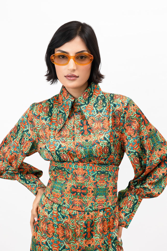Janara Jones | Snakes Print Shirt Mini Dress