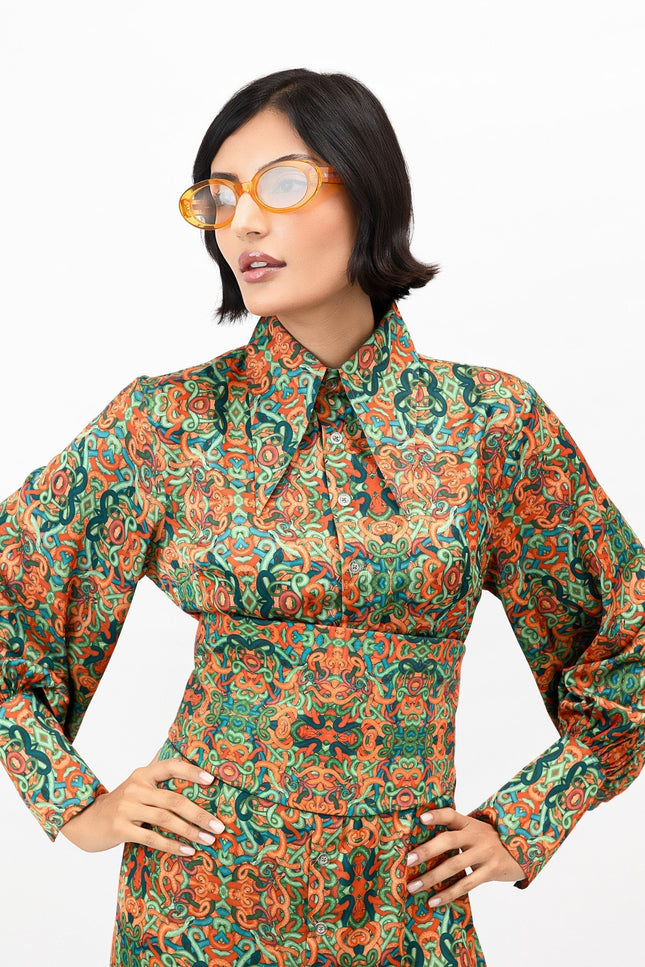 Janara Jones | Snakes Print Shirt Mini Dress