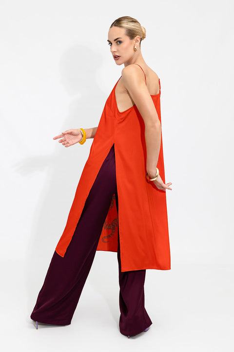 Janara Jones | Beetroot Wide Leg Trousers