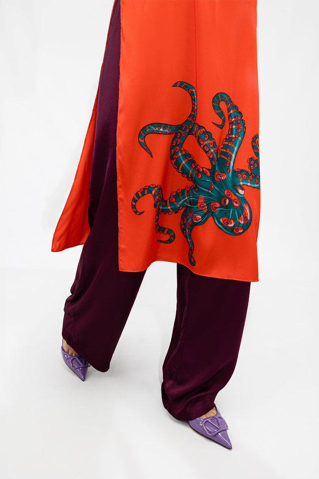 Janara Jones | Beetroot Wide Leg Trousers