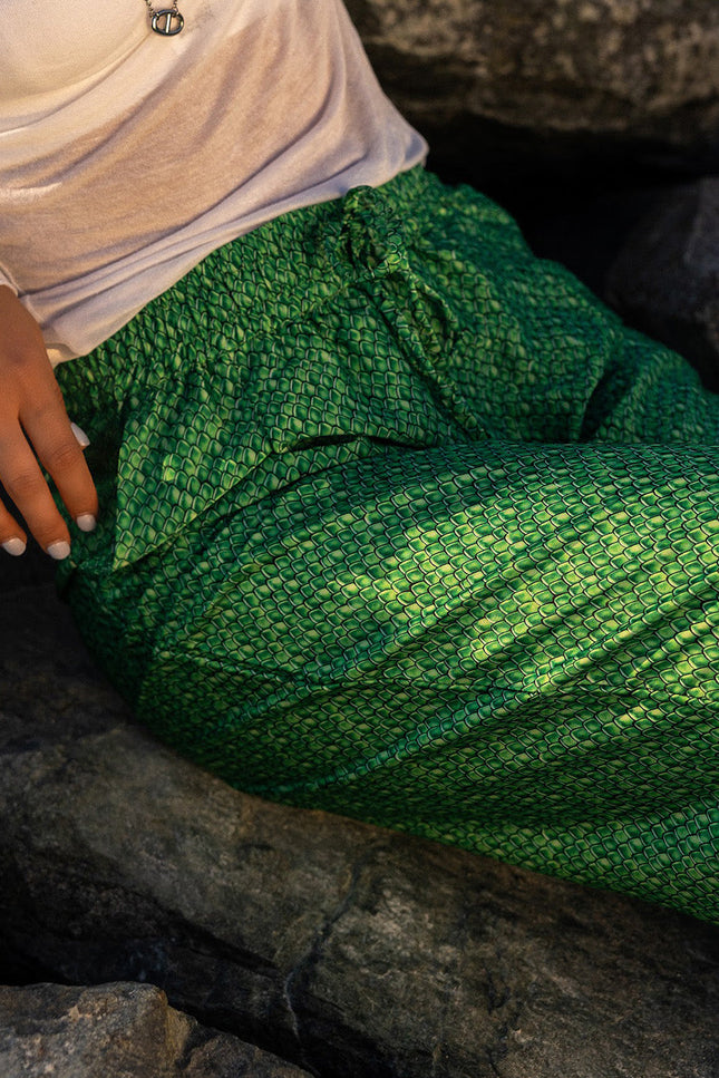 Janara Jones | Dragonscale Print Wide Leg Trousers