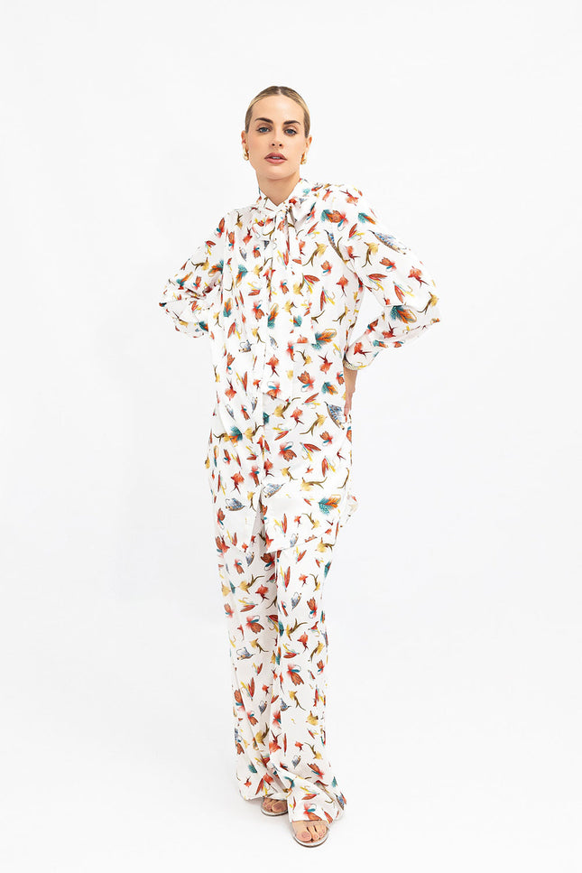 Janara Jones | Fishing Flies Mandarin Blouse