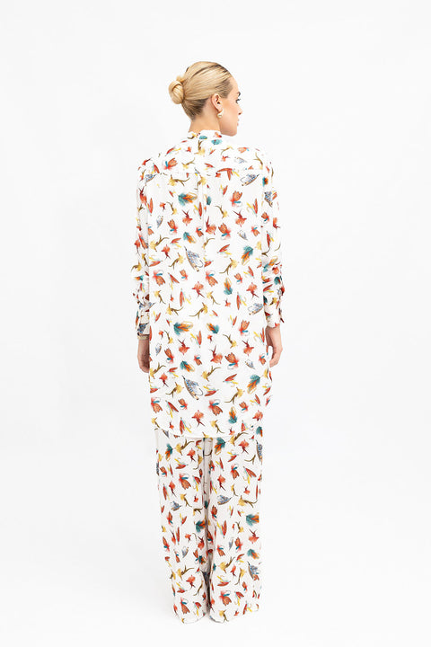 Janara Jones | Fishing Flies Mandarin Blouse