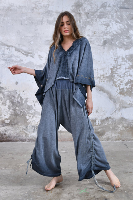 Zhenabia | PÜSKÜL Blouse in Dusty Blue