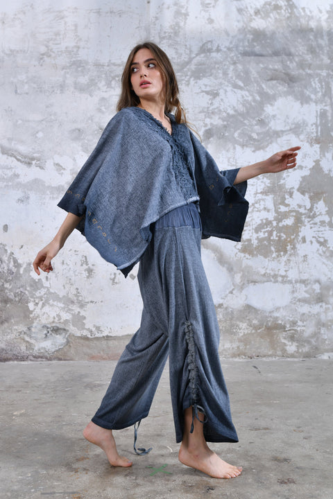 Zhenabia | PÜSKÜL Blouse in Dusty Blue