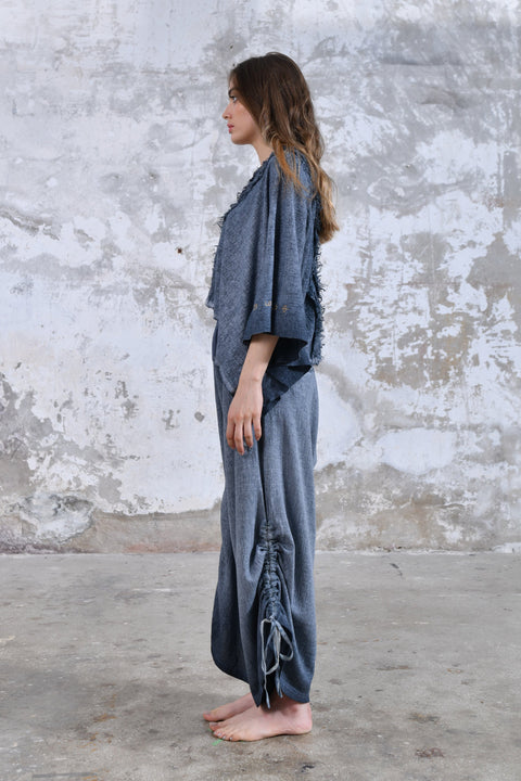 Zhenabia | PÜSKÜL Blouse in Dusty Blue