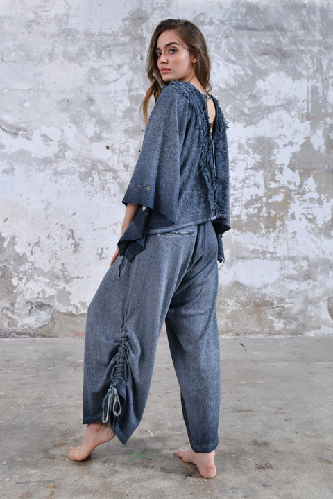 Zhenabia | PÜSKÜL Blouse in Dusty Blue