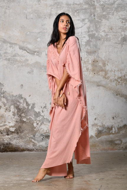 Zhenabia | PUSKUL Kaftan in Pink