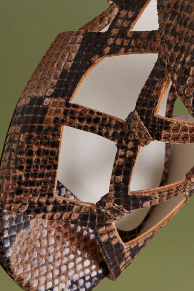 O2 Monde | Paula Slippers cuoio snake