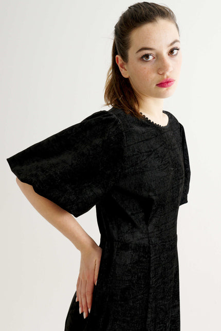 Philo Matte Velvet Dress - Black