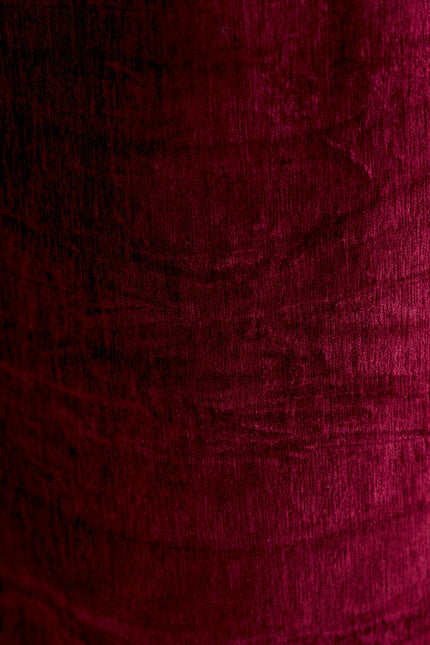 Phoenix Matte Velvet Jumpsuit - Wine
