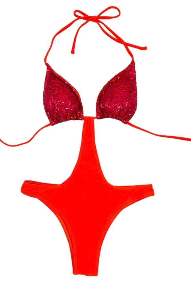 Julia Clancey I Raspberry Tigre Sequin Monokini