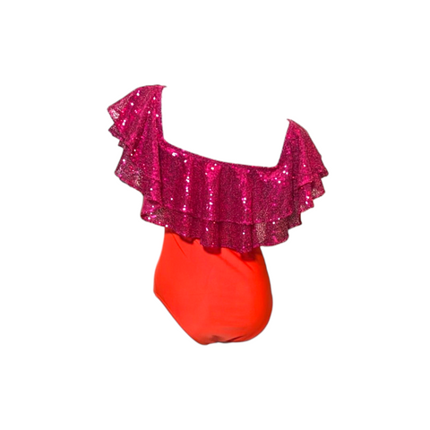 Julia Clancey I Rara Tigre Raspberry Sequin Swim Body