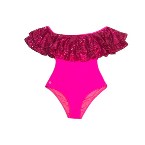 Julia Clancey I Rara Raspberry Sequin Swim Body