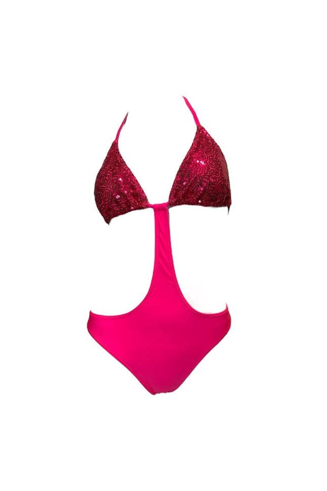 Julia Clancey I Hot Pink Sequin Monokini