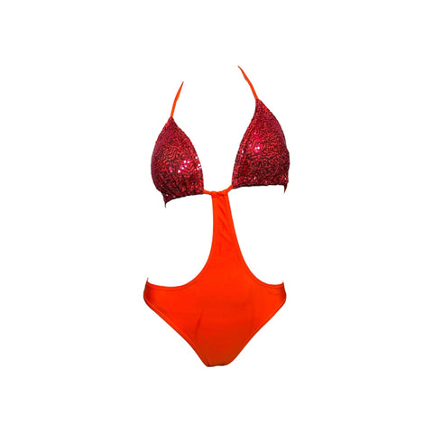 Julia Clancey I Raspberry Tigre Sequin Monokini