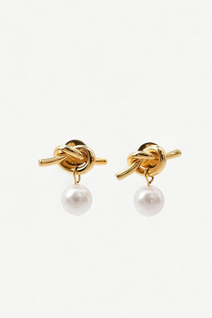 Miss Cecilia | Adeline Knot Pearl Earrings