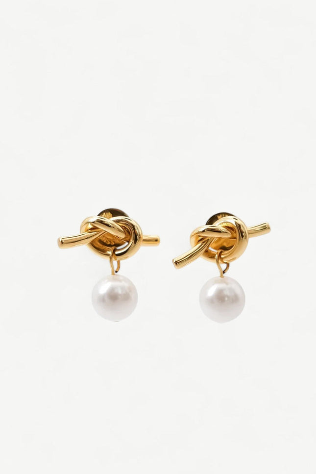 Miss Cecilia | Adeline Knot Pearl Earrings