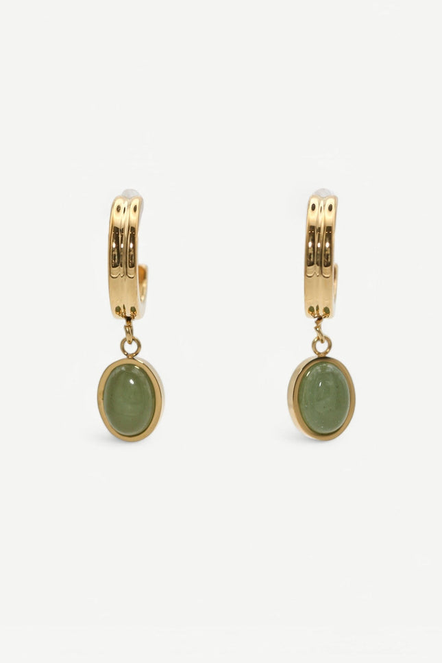 Miss Cecilia | Emerald Small Hoop Earrings
