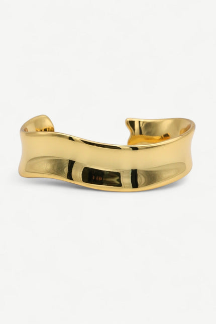 Miss Cecilia | Gold Curve Cuff Bangle