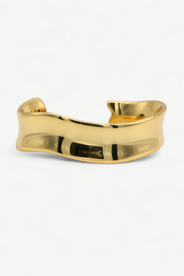 Miss Cecilia | Gold Curve Cuff Bangle