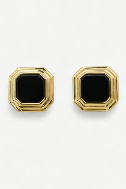 Miss Cecilia | Onyx Deco Studs