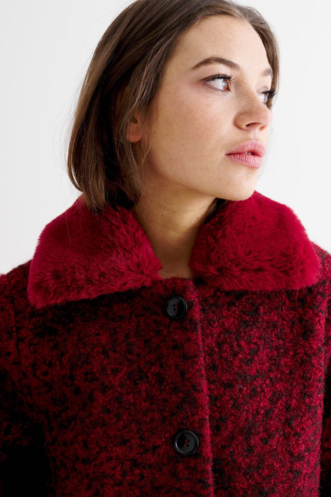 Apple Boucle Jacket - Merlot