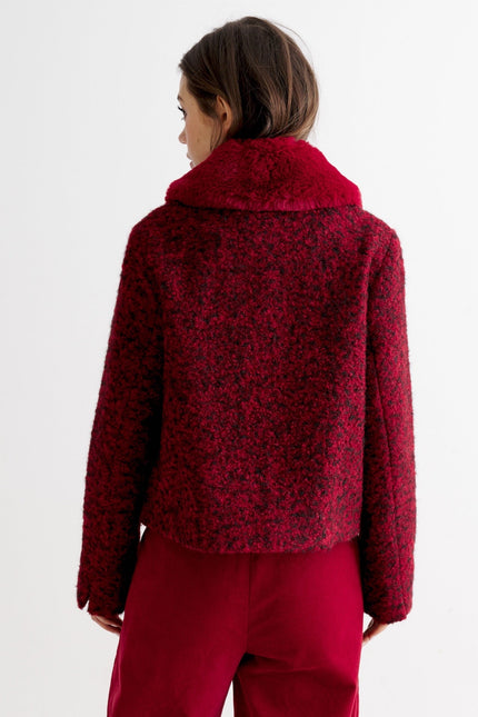 Apple Boucle Jacket - Merlot