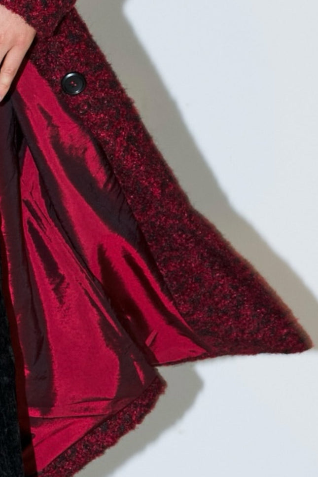 Mischa Boucle Coat - Merlot